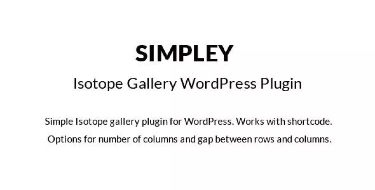 [WISH] Simpley - Isotope Gallery WordPress