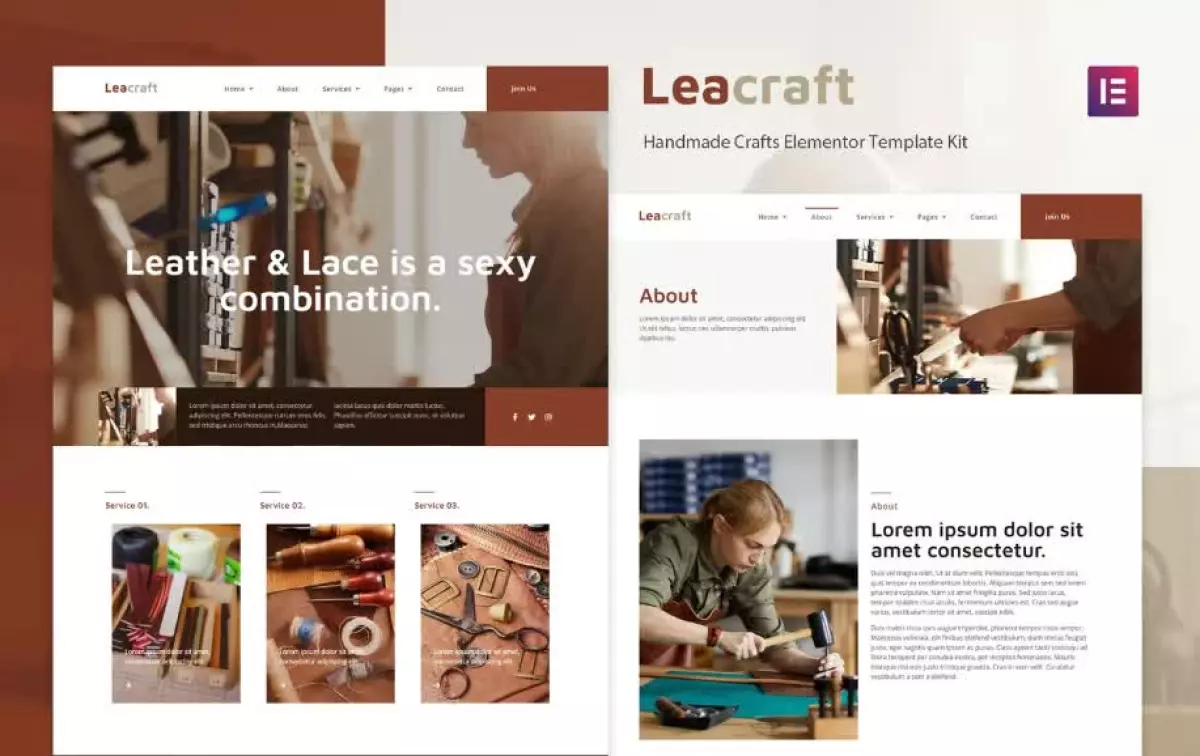 Leacraft - Handmade Crafts Elementor Template