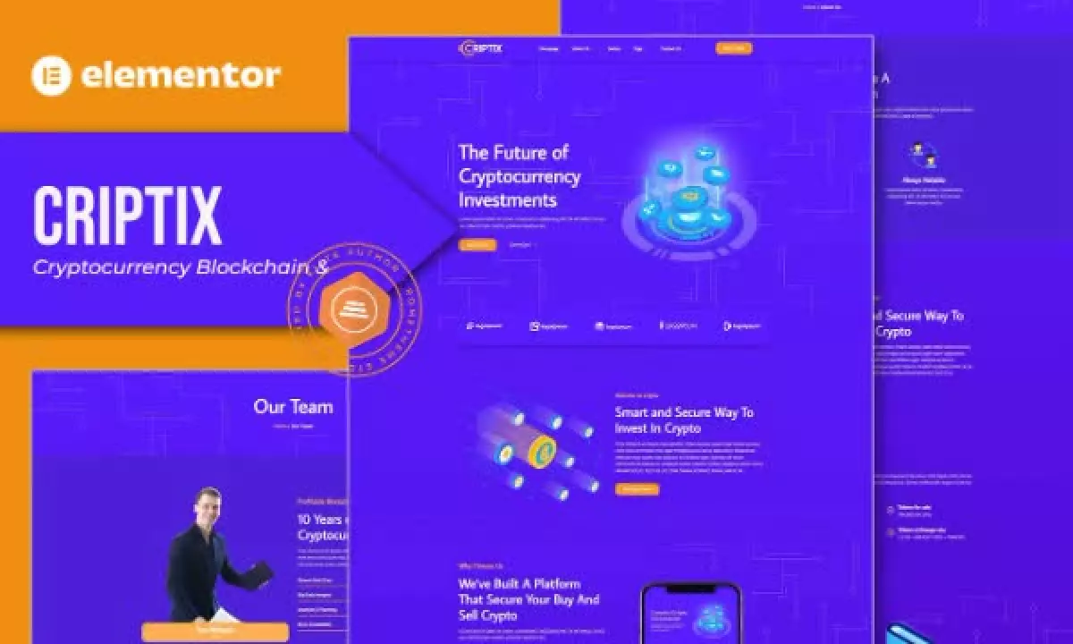 Criptix - Cryptocurrency Blockchain & Bitcoin Elementor Template