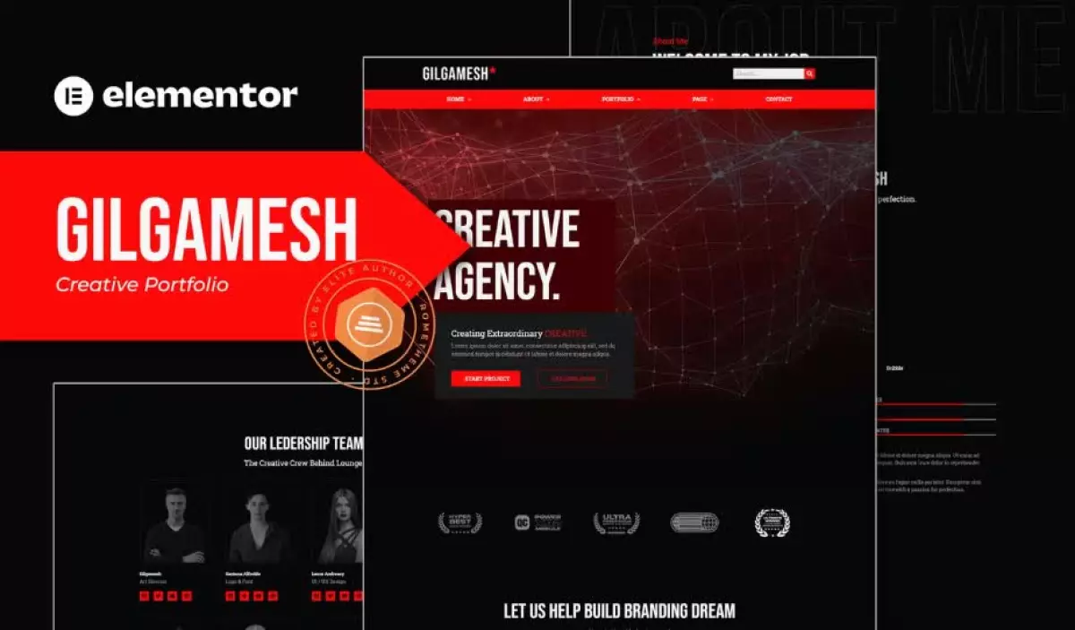 Gilgamesh - Creative Portfolio Elementor Template