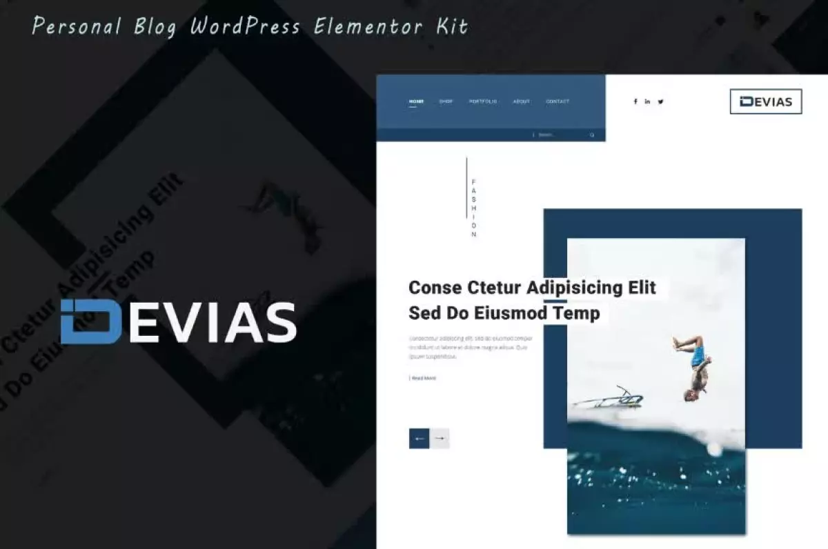 Devias - Blog & Magazine Elementor Template