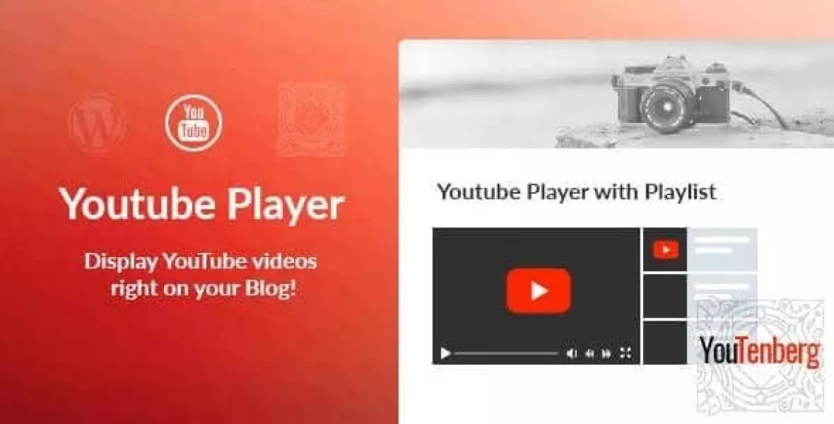 Youtenberg - Gutenberg YouTube Player with Playlist