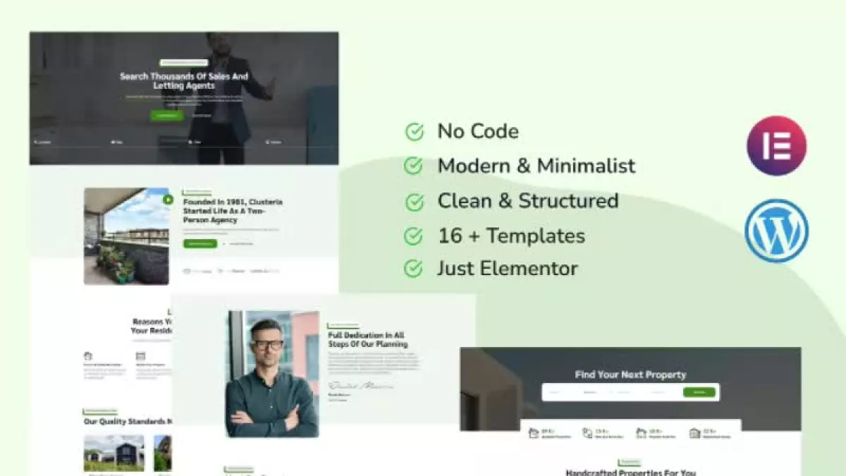 Clusteria - Real Estate & Property Elementor Template