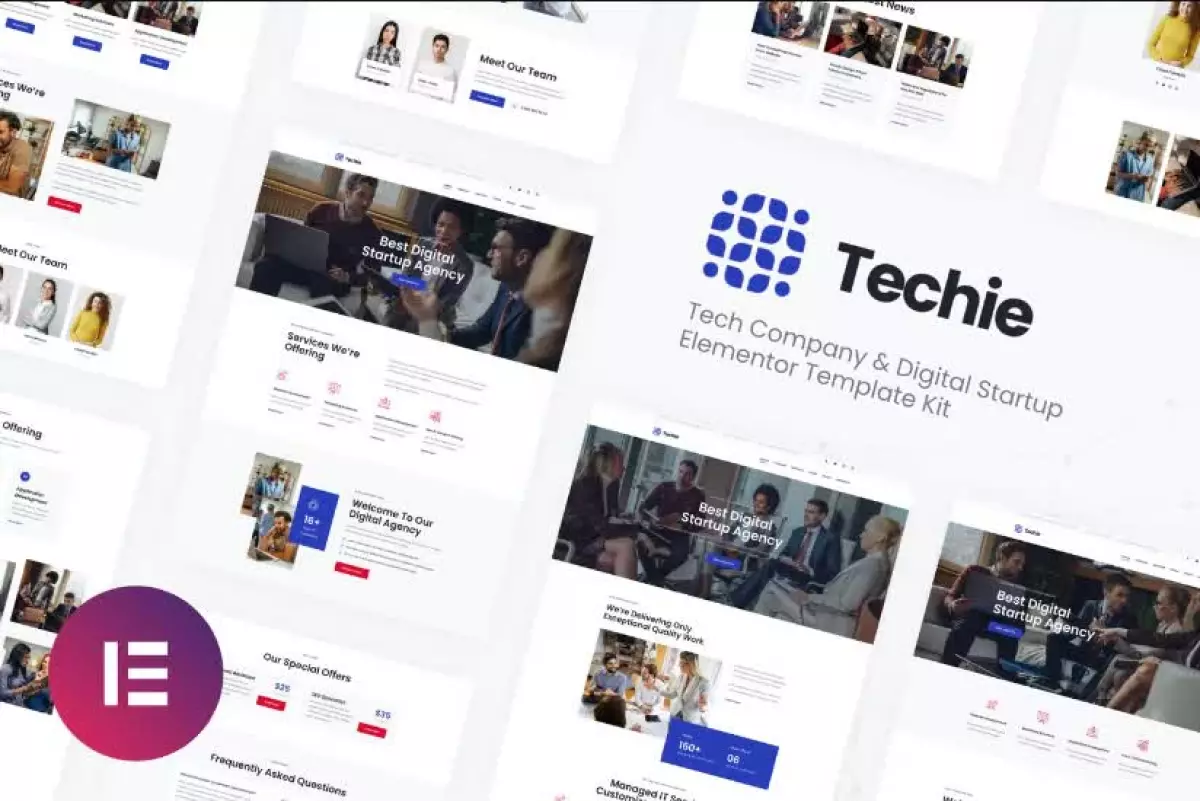 Techie | Tech Company & Digital Startup Elementor Template
