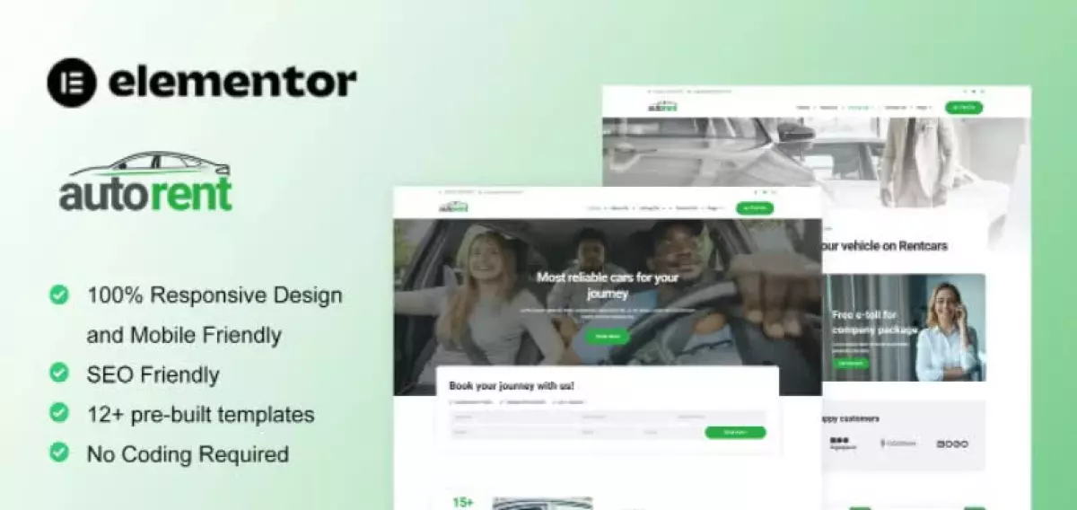 AutoRent - Car Rental Service Elementor Template