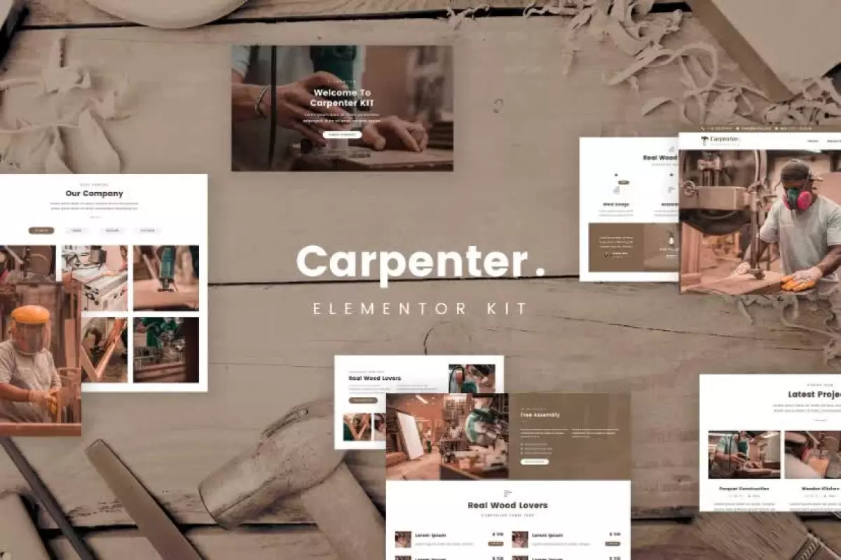 Ash - Carpenter Elementor Template