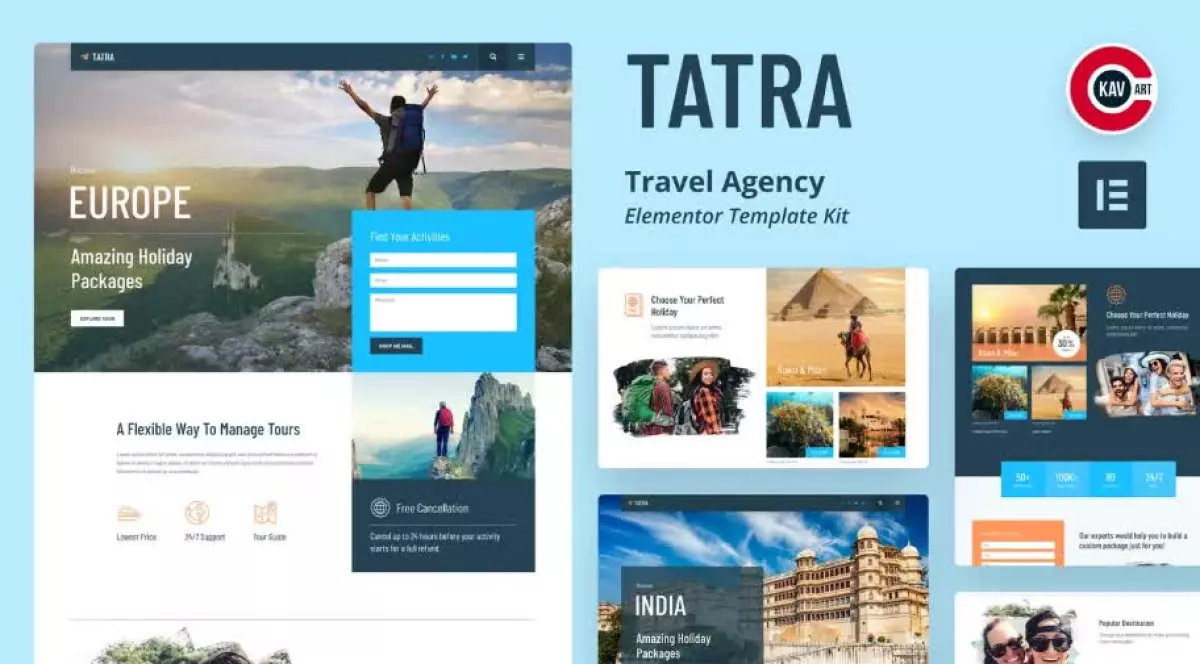 Tatra - Travel Agency Elementor Template