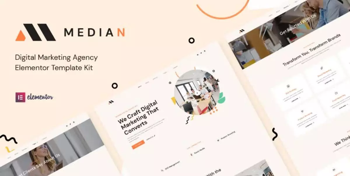 Median - Digital Marketing Agency Elementor Template