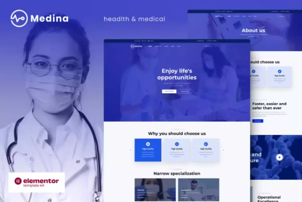 Medina - Medical & Health Elementor Template