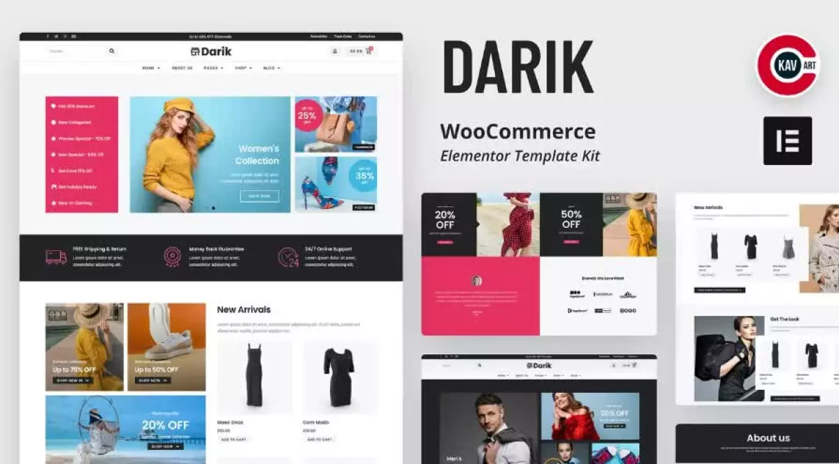 Darik - Fashion WooCommerce Elementor Template