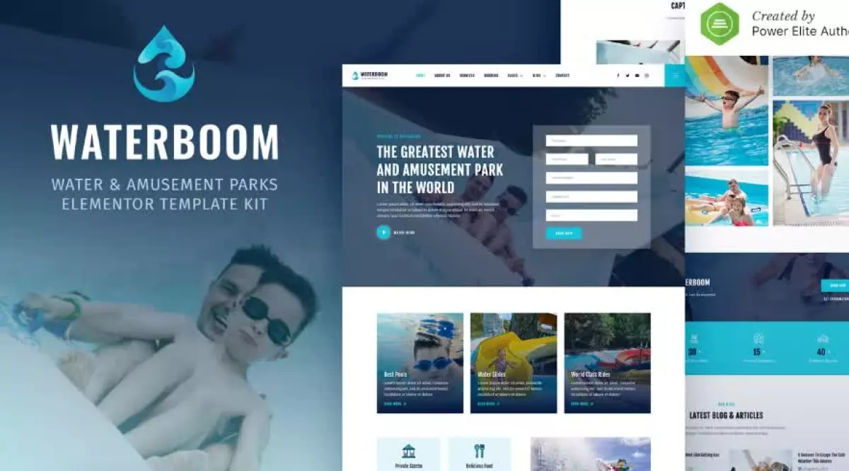 Waterboom – Water & Amusement Park Elementor Template