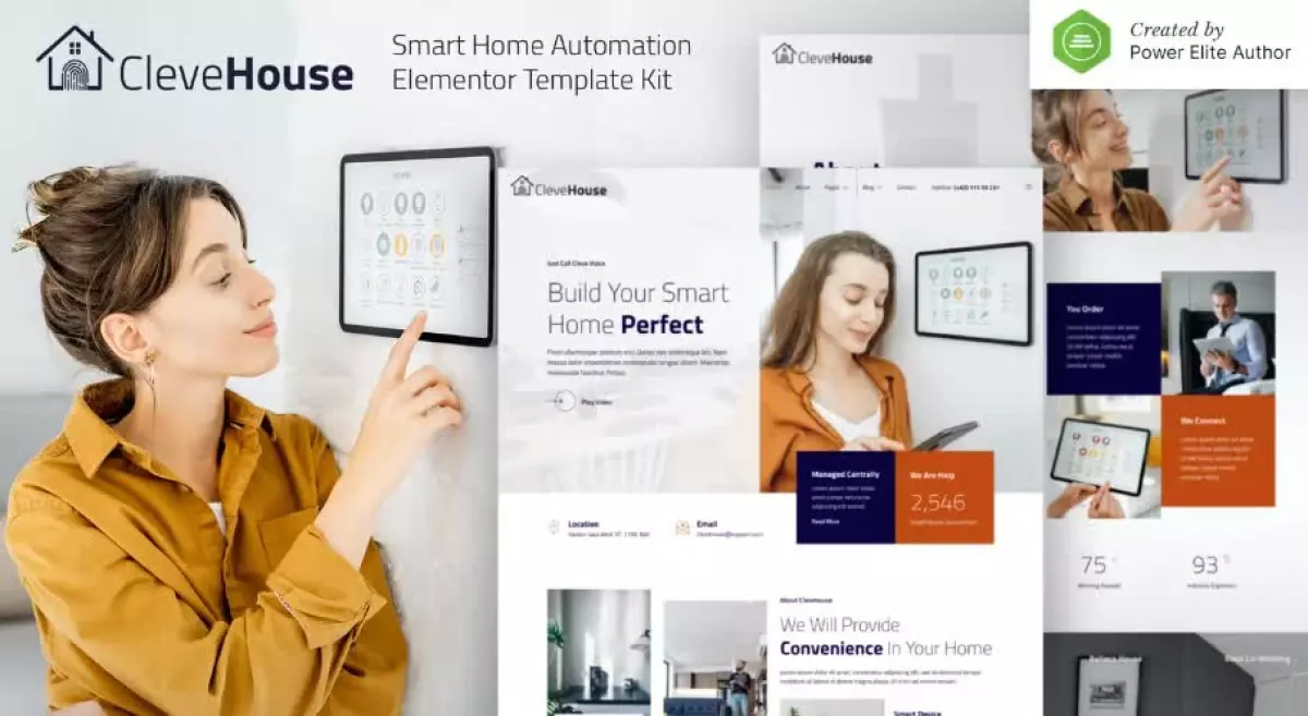 Clevehouse – Smart Home Automation Elementor Template