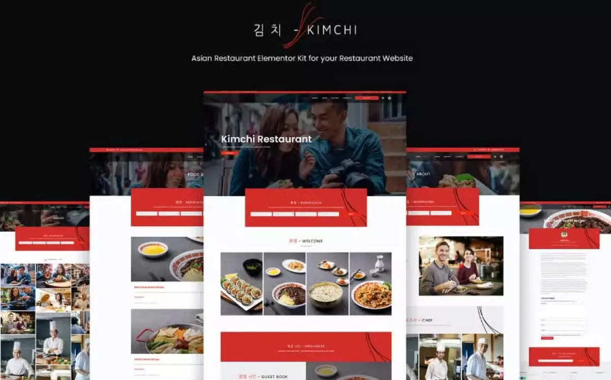 Kimchi - Asian Restaurant & Cafe Elementor Template