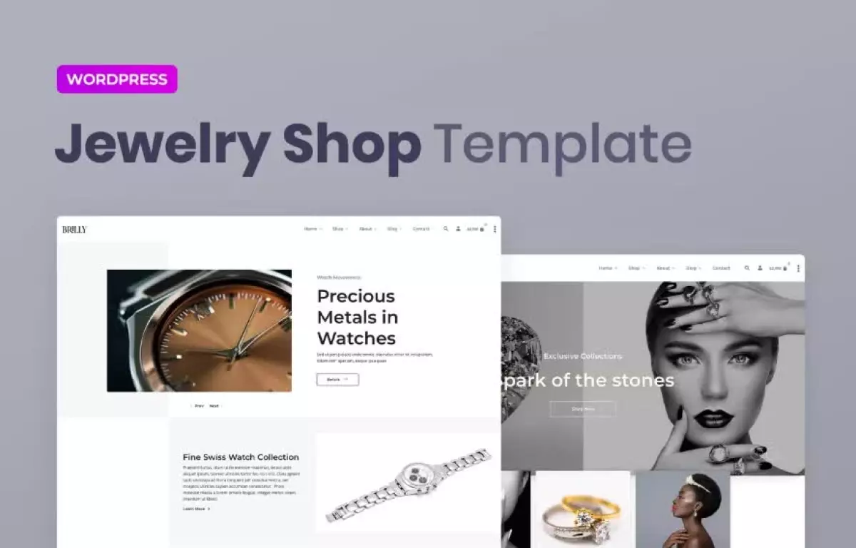 Brilly – Jewelry Store WooCommerce Elementor Template