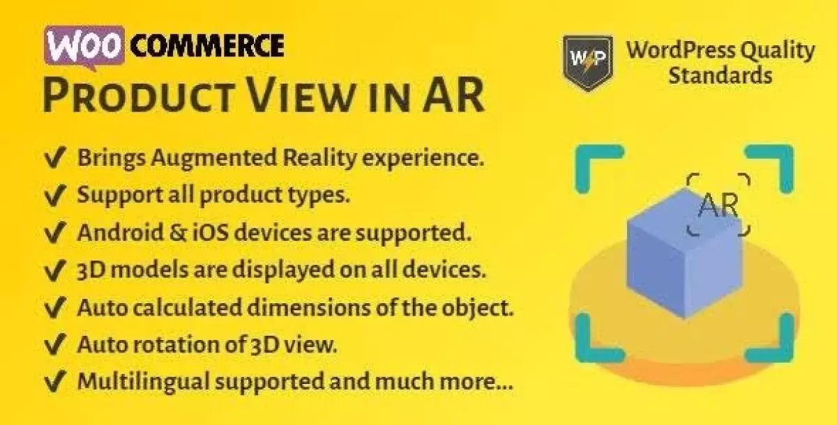 [WISH] WooCommerce Product View in AR (Augmented Reality) | 3D Product