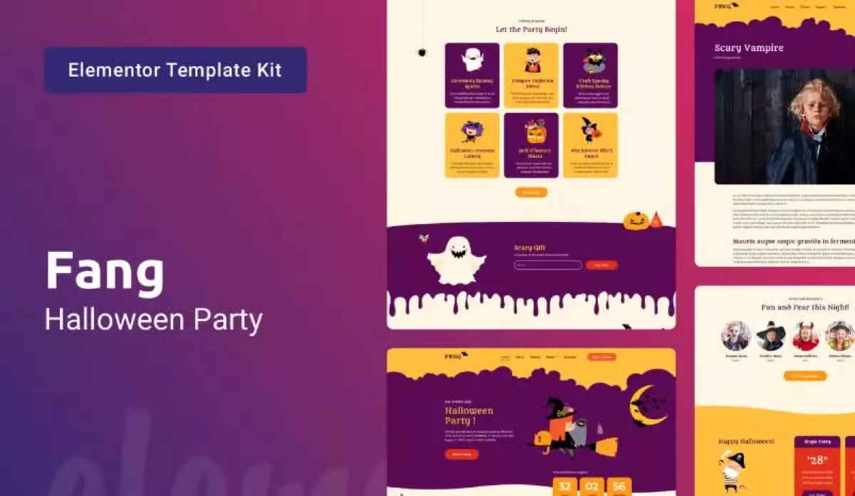 Fang — Halloween Party Elementor Template