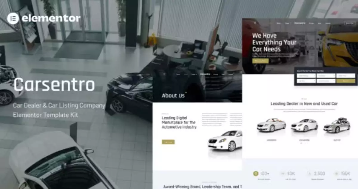 Carsentro - Car Dealer & Listing Company Elementor Template