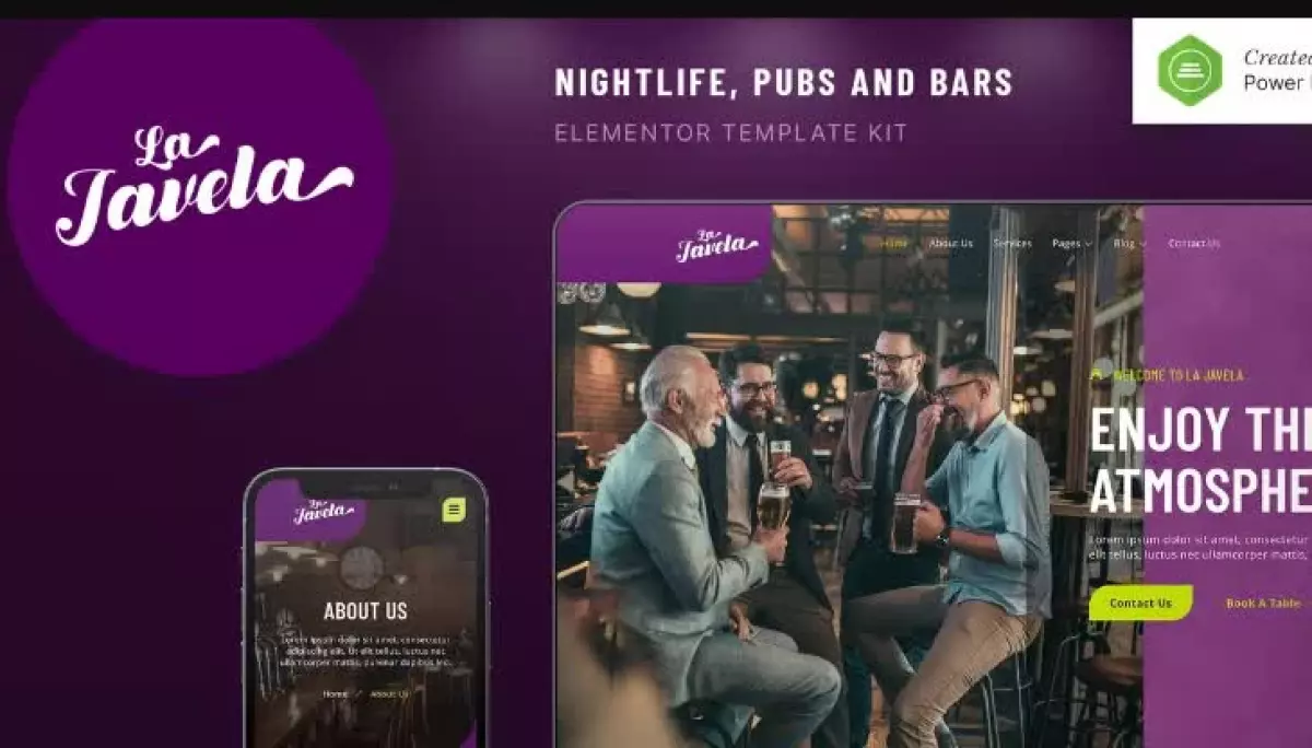 LaJavela – Bar Nightlife & Pub Elementor Template