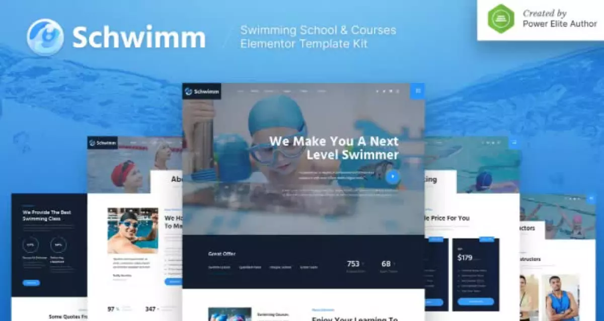 Schwimm – Swimming School & Course Elementor Template