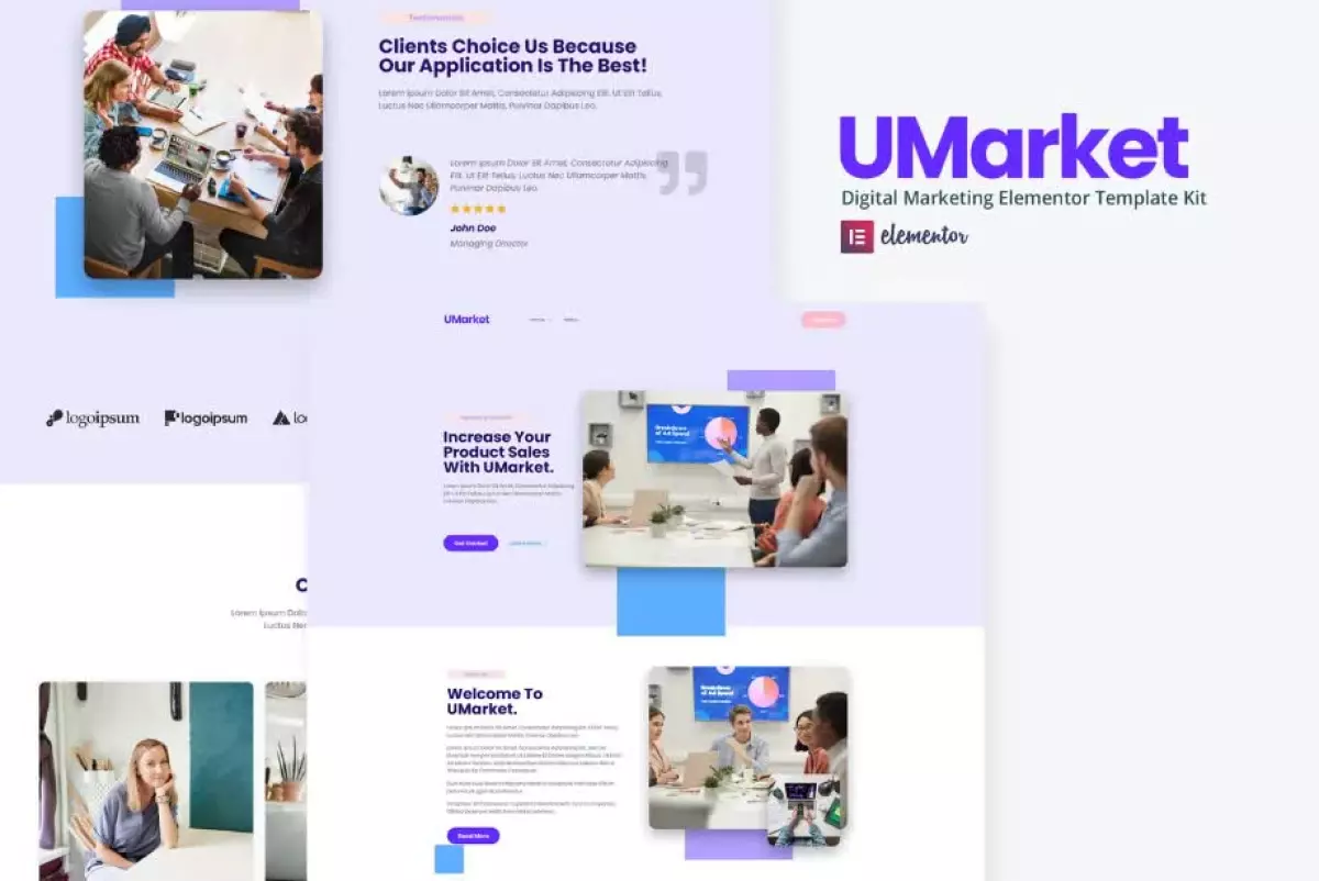 UMarket - Digital Marketing Elementor Template