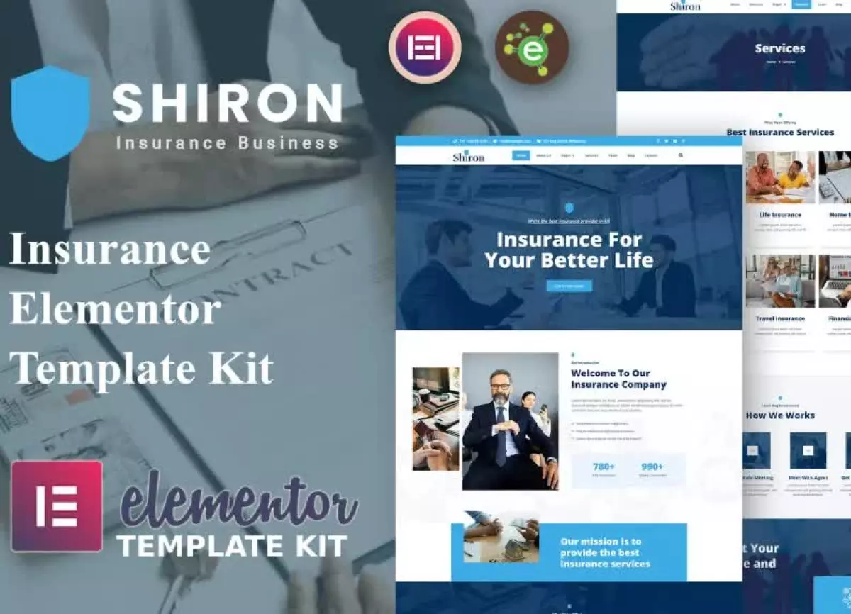 Shiron - Insurance Elementor Template