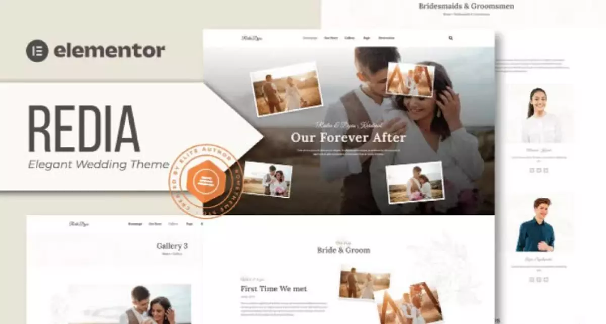 Redia - Elegant Wedding Theme Elementor Template