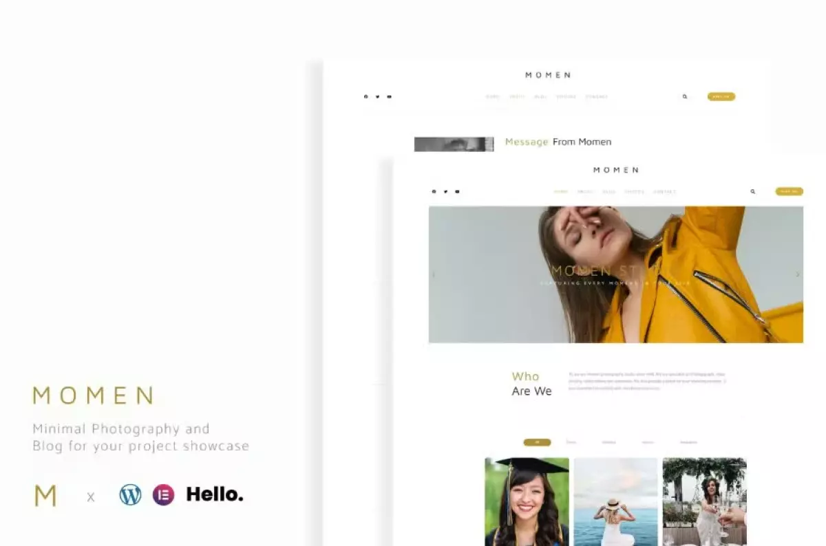 Momen - Photography & Blog Elementor Template