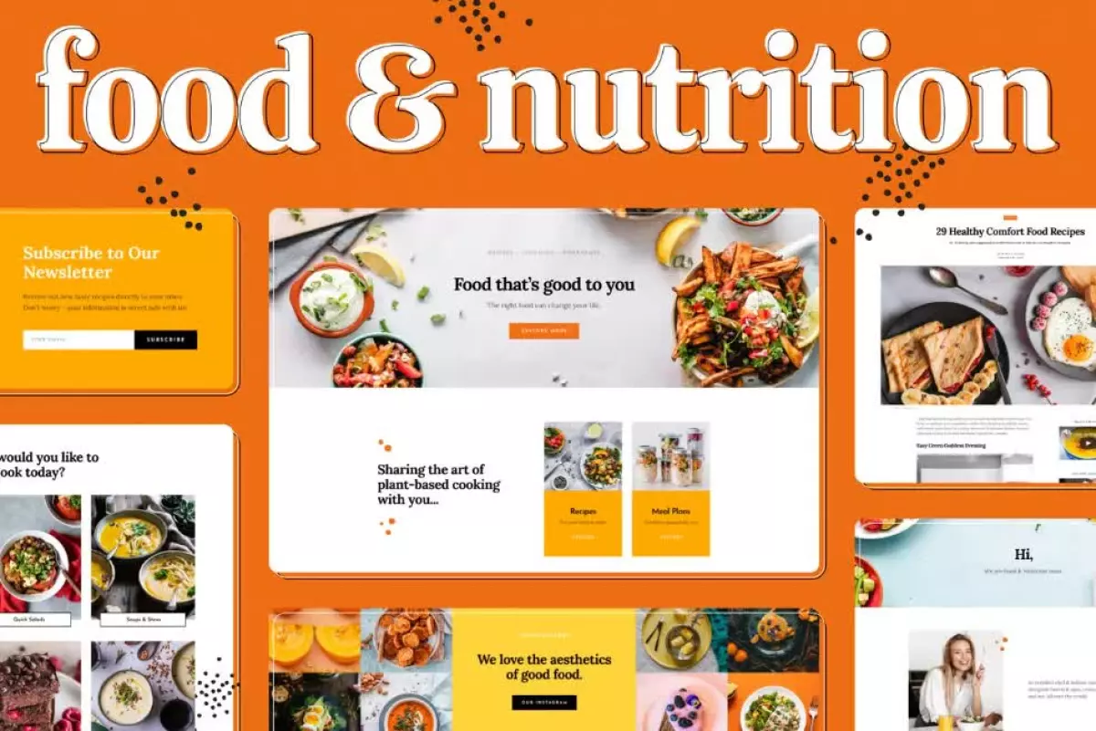 Food & Nutrition Elementor Template