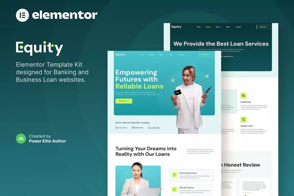 Equity – Banking &amp; Business Loan Elementor Template