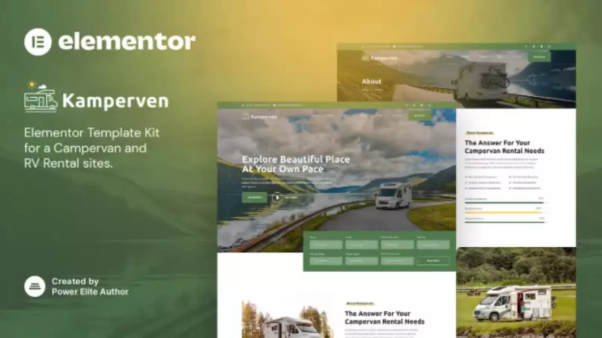 Kamperven – Campervan & RV Rental Elementor Template