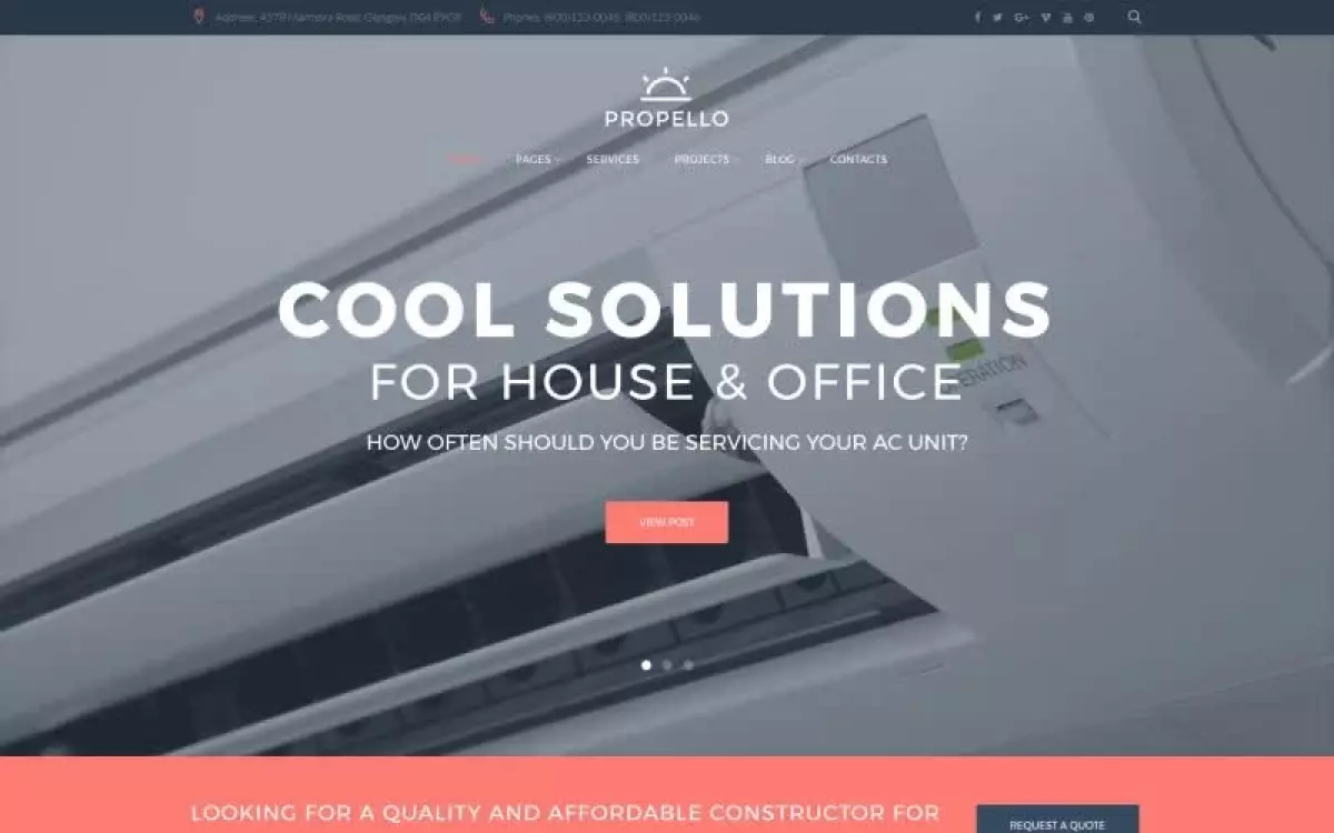 Propello - Air Conditioning Maintenance WordPress Theme