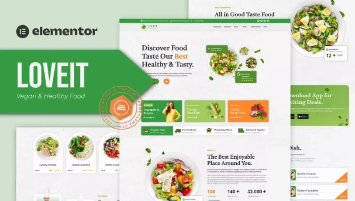 Loveit - Vegan & Healthy Food Restaurant Elementor Template