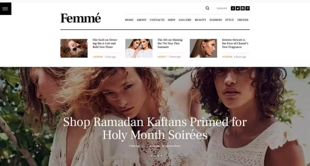 Femme - Online Magazine & Fashion Blog WP Theme