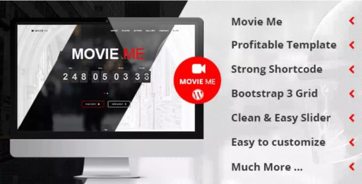 Movie Me - One Page Responsive WordPress Theme