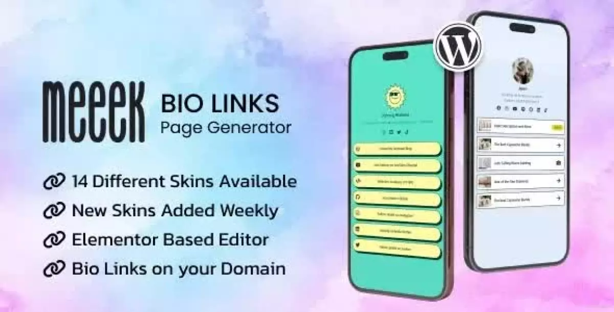 Meeek - Elementor Bio Links Builder for WordPress