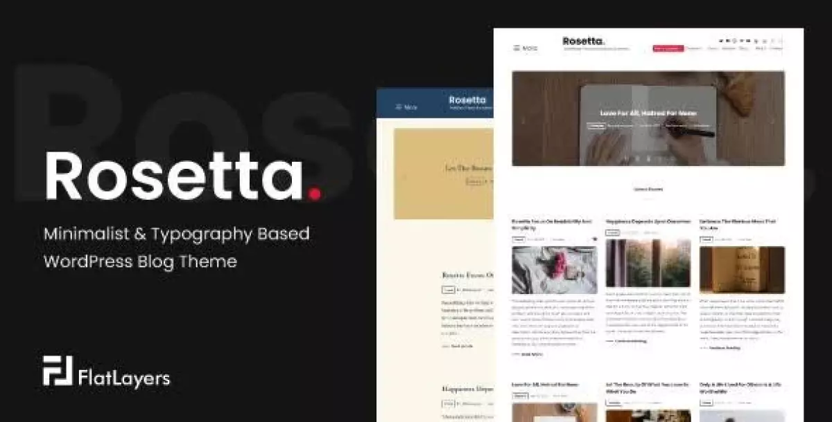 [WISH] Rosetta - Minimalist &amp; Typography Based WordPress Blog