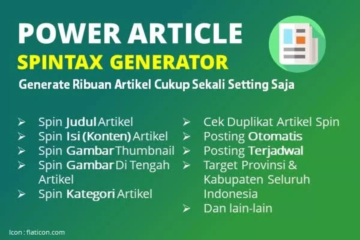 [WISH] POWER ARTICLE - Spintax Generator Paket