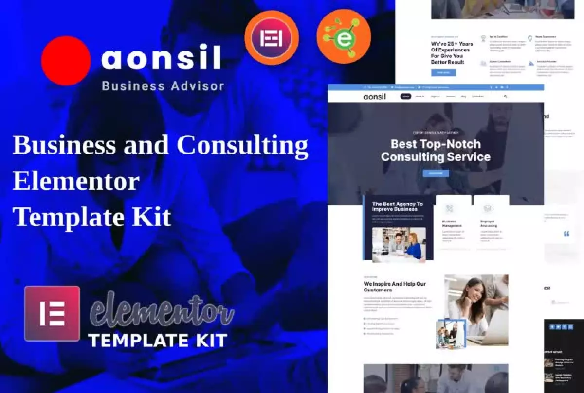 Aonsil - Business & Consulting Elementor Template