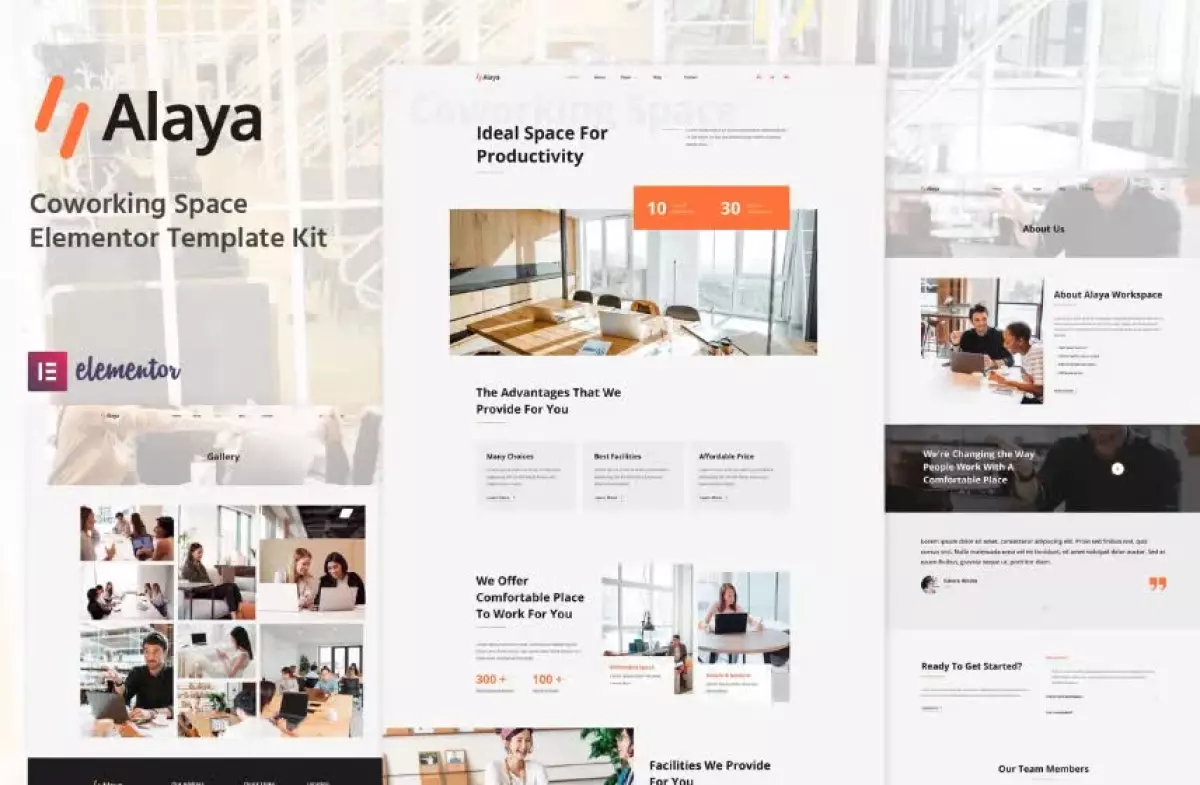 Alaya - Coworking Space Elementor Template