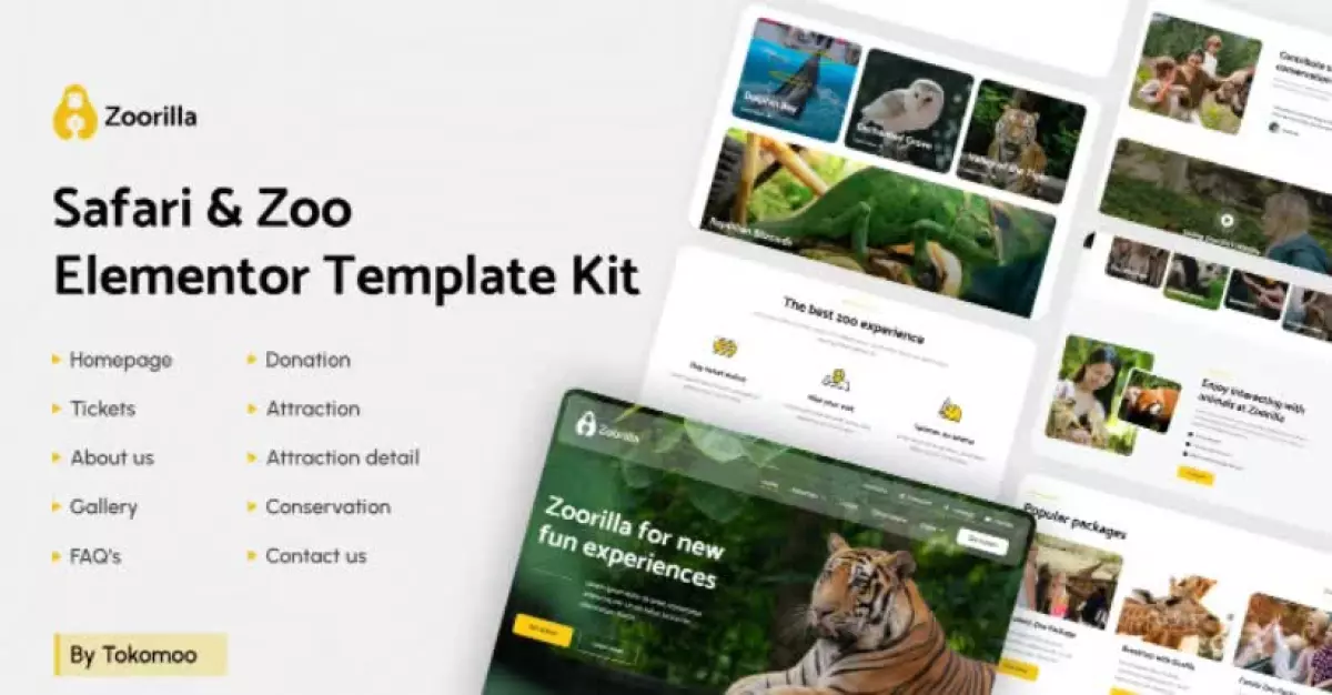 Zoorilla | Safari & Zoo Elementor Template