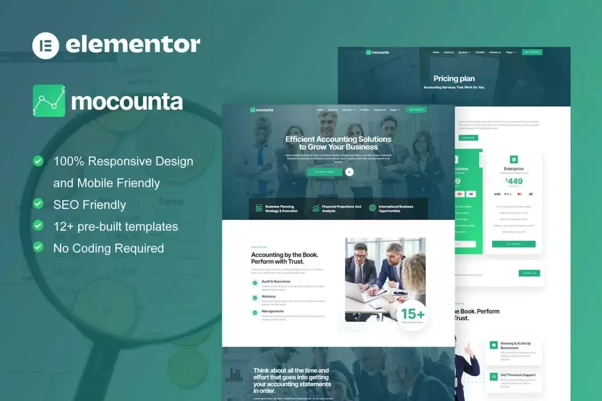 Mocounta - Accounting Firm Elementor Template