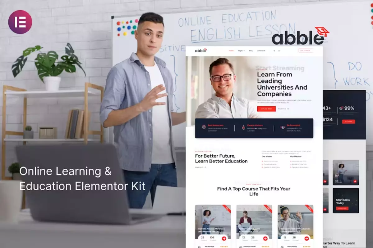 Abble - Online Learning & Education Elementor Kit