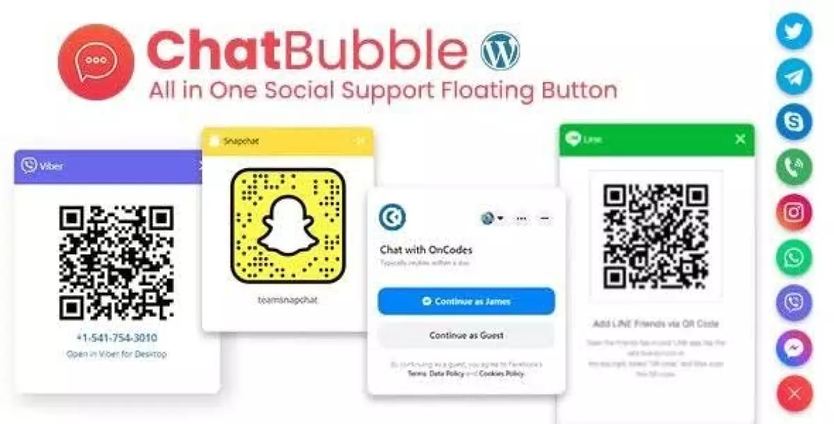 [WISH] ChatBubble - All in One Social Support Floating