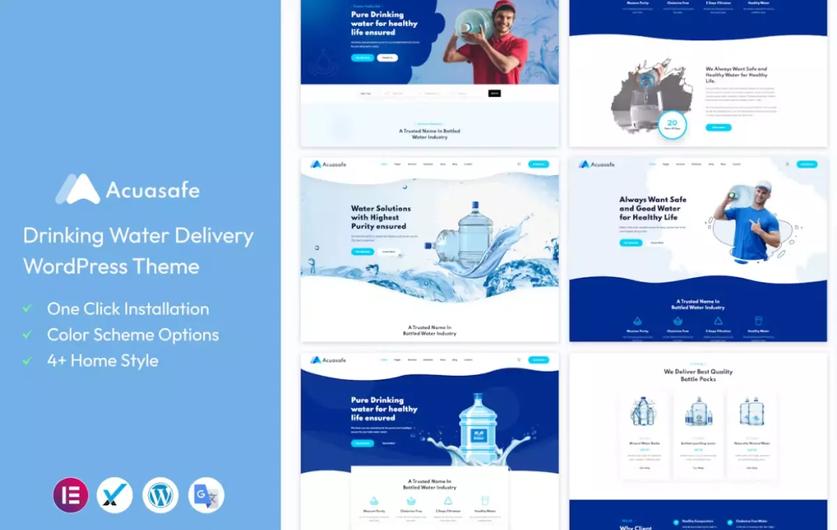 Acuasafe - Drinking Water Delivery WordPress Theme