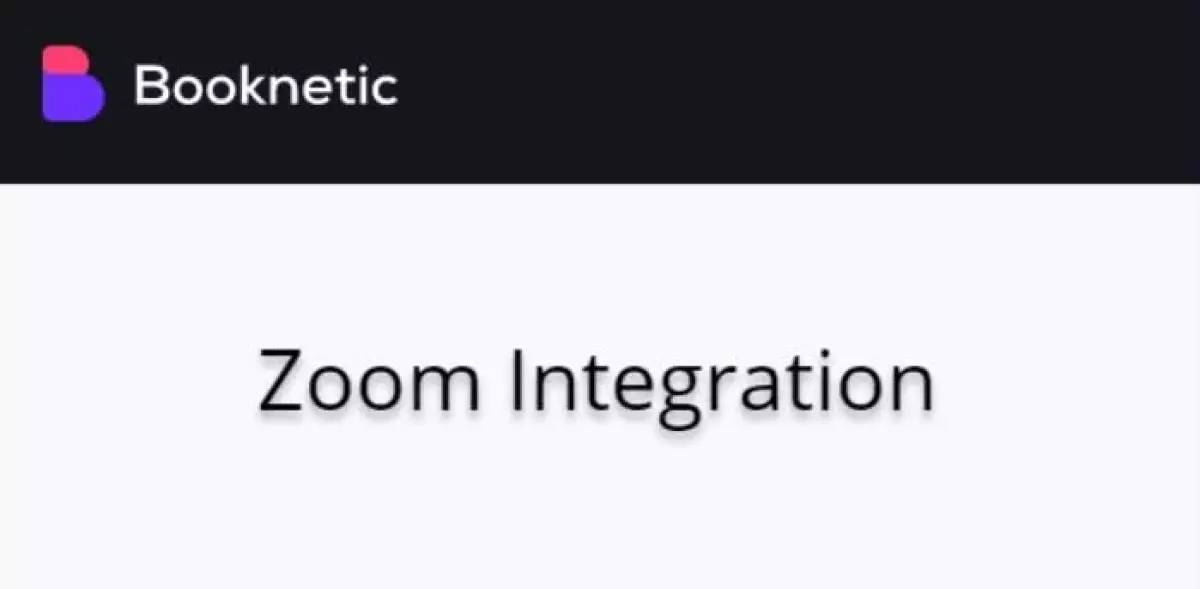 Zoom integration for Booknetic