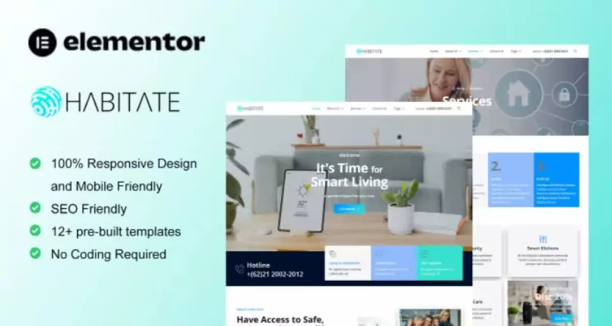 Habitate - Smart Home Services Elementor Template