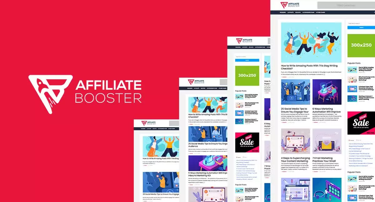 Affiliate Booster - Best Theme For Affiliate Marketing With Block 2.0.59