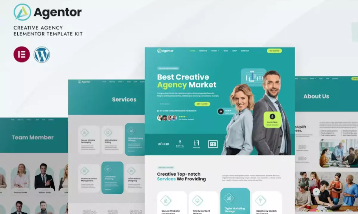 Agentor - Creative Agency Elementor Pro Template Kit