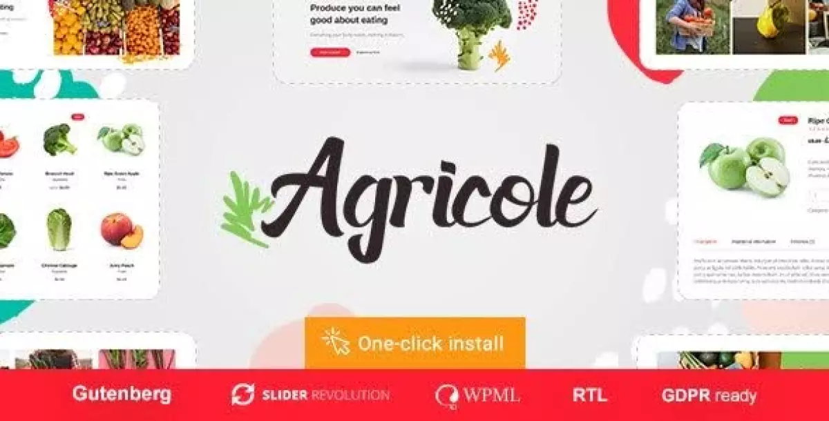 Agricole - Organic Food & Agriculture WordPress Theme 1.0.9