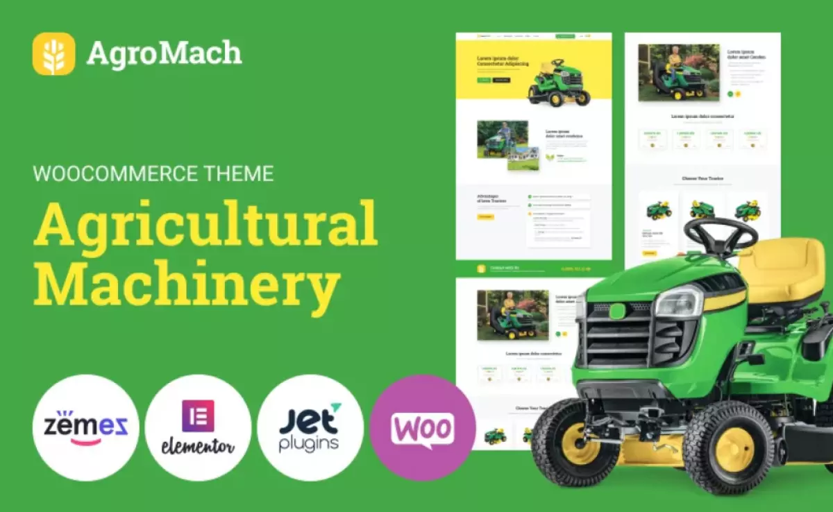 AgroMach - Agricultural Machinery with the Online Store WooCommerce Theme